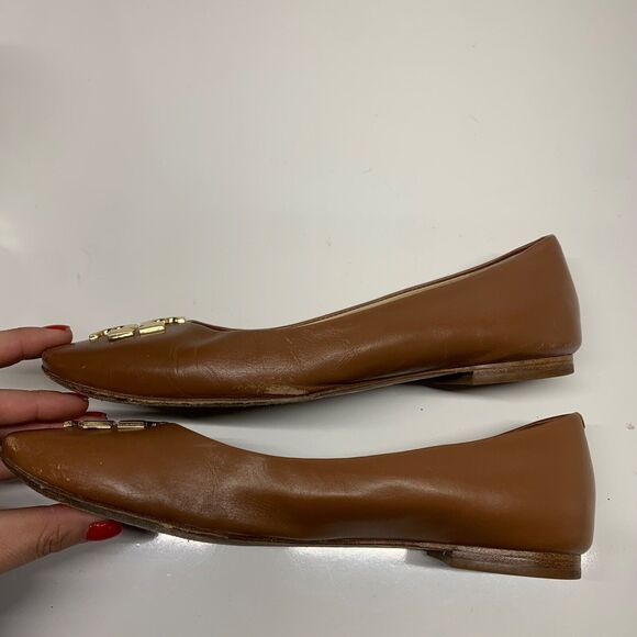 Tory Burch Nutria Gold Raleigh Ballet Flats Womens Size 7M - Picture 3 of 12